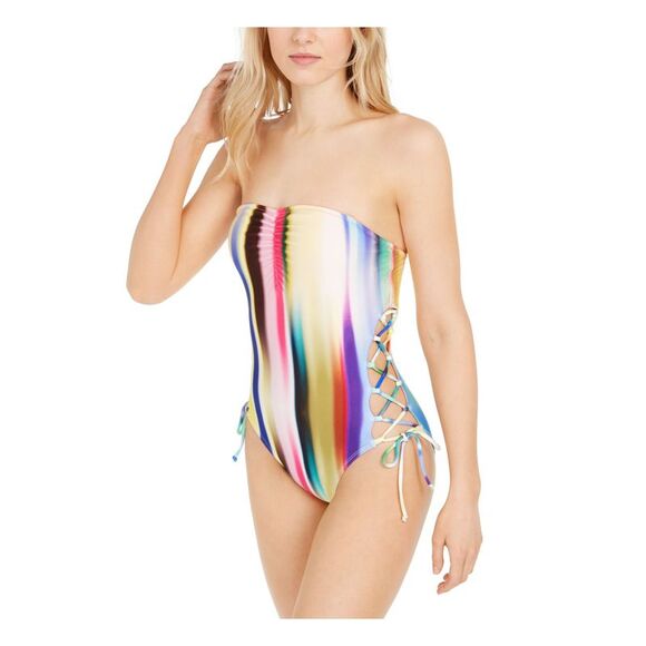 RACHEL RACHEL ROY Other - RACHEL RACHEL ROY Women's Pink Festival Lights Bandeau One Piece Swimsuit XL